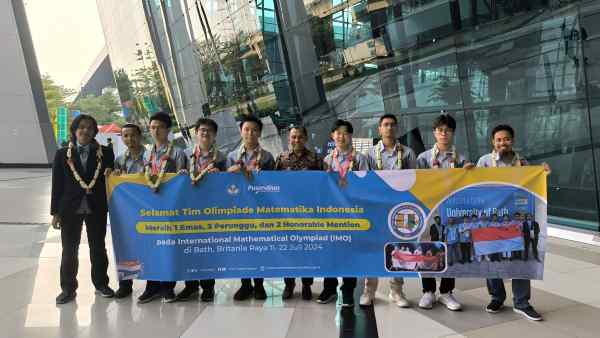 Indonesia Raih 1 Emas & 3 Perunggu Olimpiade Matematika Dunia